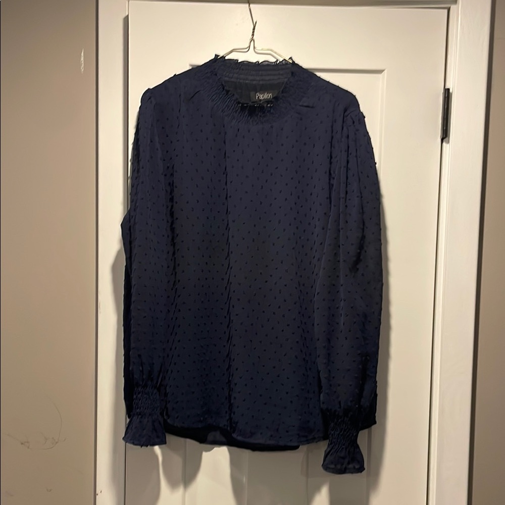 Papillon Navy Blouse